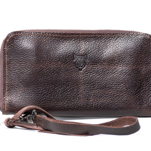 Cartera Zipper Café